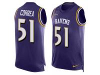 Nike Ravens #51 Kamalei Correa Purple Team Color Men Stitched NFL Tank Top