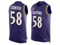 Nike Ravens #58 Elvis Dumervil Purple Team Color Men Stitched NFL Tank Top