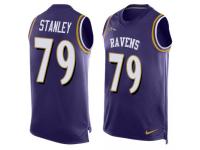 Nike Ravens #79 Ronnie Stanley Purple Team Color Men Stitched NFL Tank Top