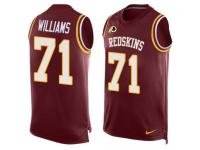 Nike Redskins #71 Trent Williams Burgundy Red Team Color Men Stitched NFL Tank Top