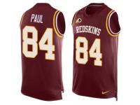 Nike Redskins #84 Niles Paul Burgundy Red Team Color Men Stitched NFL Tank Top