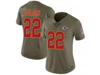 Nike Robert Golden Limited Olive Women's Jersey - NFL Kansas City Chiefs #22 2017 Salute to Service