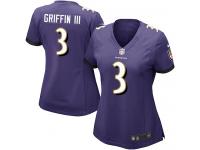 Nike Robert Griffin III Game Purple Home Women's Jersey - NFL Baltimore Ravens #3