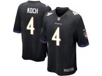 Nike Sam Koch Game Black Alternate Youth Jersey - NFL Baltimore Ravens #4