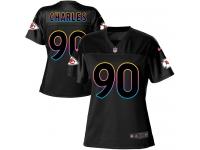 Nike Stefan Charles Game Black Women's Jersey - NFL Kansas City Chiefs #90 Fashion