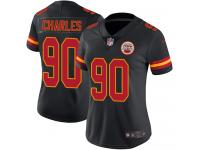 Nike Stefan Charles Limited Black Women's Jersey - NFL Kansas City Chiefs #90 Rush Vapor Untouchable