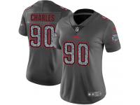 Nike Stefan Charles Limited Gray Static Women's Jersey - NFL Kansas City Chiefs #90 Vapor Untouchable
