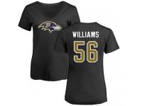 Nike Tim Williams Black Name & Number Logo Women's - NFL Baltimore Ravens #56 T-Shirt