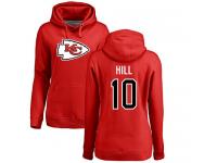 Nike Tyreek Hill Red Name & Number Logo Women's - NFL Kansas City Chiefs #10 Pullover Hoodie
