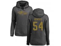Nike Tyus Bowser Ash One Color Women's - NFL Baltimore Ravens #54 Pullover Hoodie