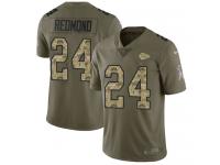 Nike Will Redmond Limited Olive Camo Youth Jersey - NFL Kansas City Chiefs #24 2017 Salute to Service