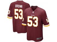 Nike Zach Brown Game Burgundy Red Home Men's Jersey - NFL Washington Redskins #53