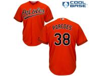 Orange Jimmy Paredes Men #38 Majestic MLB Baltimore Orioles Cool Base Alternate Jersey