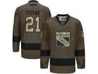 Rangers #21 Derek Stepan Green Salute to Service Stitched NHL Jersey