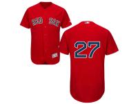Red Carlton Fisk Men #27 Majestic MLB Boston Red Sox Flexbase Collection Jersey