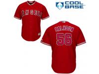 Red Kole Calhoun Women #56 Majestic MLB Los Angeles Angels Of Anaheim Alternate Jersey