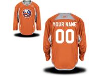 Reebok New York Islanders Men's Practice Alternate Custom Jersey - Orange