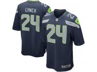 Seattle Seahawks Marshawn Lynch Youth Home Jersey - Navy Blue Nike NFL #24 Game