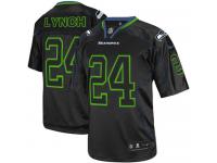 Seattle Seahawks Marshawn Lynch Youth Jersey - Lights Out Black Nike NFL #24 Game