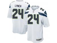 Seattle Seahawks Marshawn Lynch Youth Road Jersey - White Nike NFL #24 Game