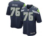 Seattle Seahawks Russell Okung Youth Home Jersey - Navy Blue Nike NFL #76 Game