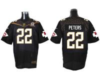 Super Bowl 50 Nike Kansas City Chiefs #22 Marcus Peters Men Elite Black Jerseys