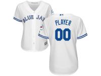 Toronto Blue Jays Majestic Women's Cool Base 40th Anniversary Patch Custom Jersey - White