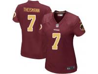 Washington Redskins Joe Theismann Women's Alternate Jersey - Burgundy Red 80th Anniversary Nike NFL #7 Game
