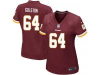 Washington Redskins Kedric Golston Women's Home Jersey - Burgundy Red Nike NFL #64 Game