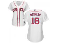 White Deven Marrero Women #16 Majestic MLB Boston Red Sox 2016 New Cool Base Jersey
