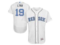 White Fred Lynn Men #19 Majestic MLB Boston Red Sox 2016 Father Day Fashion Flex Base Jersey