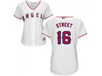 White Huston Street Women #16 Majestic MLB Los Angeles Angels of Anaheim 2016 New Cool Base Jersey