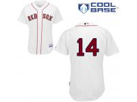 White Jim Rice Men #14 Majestic MLB Boston Red Sox Cool Base Home Jersey