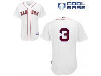 White Jimmie Foxx Men #3 Majestic MLB Boston Red Sox Cool Base Home Jersey