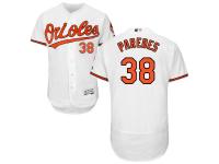 White Jimmy Paredes Men #38 Majestic MLB Baltimore Orioles Flexbase Collection Jersey