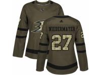 Women Adidas Anaheim Ducks #27 Scott Niedermayer Green Salute to Service NHL Jersey