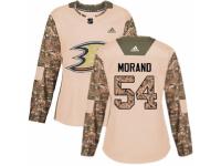 Women Adidas Anaheim Ducks #54 Antoine Morand Camo Veterans Day Practice NHL Jersey