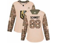 Women Adidas Vegas Golden Knights #88 Nate Schmidt Camo Veterans Day Practice NHL Jersey