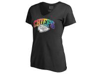 Women Kansas City Chiefs NFL Pro Line by Fanatics Branded Black Plus Sizes Pride T-Shirt