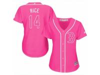 Women Majestic Boston Red Sox #14 Jim Rice Pink Fashion MLB Jersey