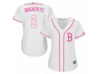 Women Majestic Boston Red Sox #2 Xander Bogaerts White Fashion MLB Jersey
