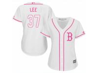 Women Majestic Boston Red Sox #37 Bill Lee White Fashion MLB Jersey