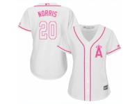 Women Majestic Los Angeles Angels of Anaheim #20 Bud Norris White Fashion Cool Base MLB Jersey