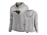 Women New England Patriots Cozy Collection Prestige Pullover Heathered Gray Hoodie
