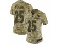 Women Nike Baltimore Ravens #25 Tavon Young Limited Camo 2018 Salute to Service NFL Jersey