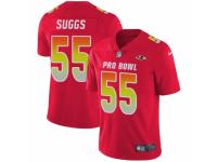 Women Nike Baltimore Ravens #55 Terrell Suggs Limited Red 2018 Pro Bowl NFL Jersey