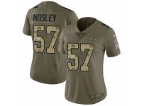 Women Nike Baltimore Ravens #57 C.J. Mosley Limited Olive/Camo Salute to Service NFL Jersey