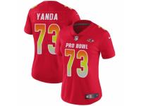 Women Nike Baltimore Ravens #73 Marshal Yanda Limited Red AFC 2019 Pro Bowl NFL Jersey