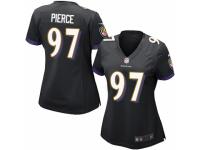 Women Nike Baltimore Ravens #97 Michael Pierce Game Black Alternate NFL Jersey