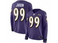 Women Nike Baltimore Ravens #99 Matt Judon Limited Purple Therma Long Sleeve NFL Jersey